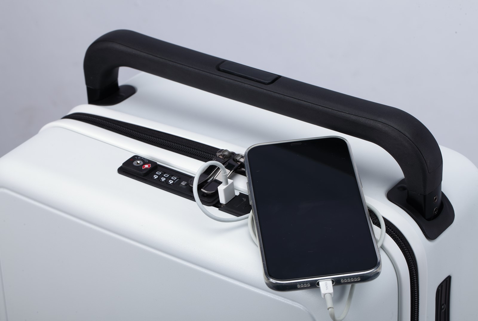 Valise d'embarquement à main pour bagage trolley de 20 pouces de large avec chargeur USB