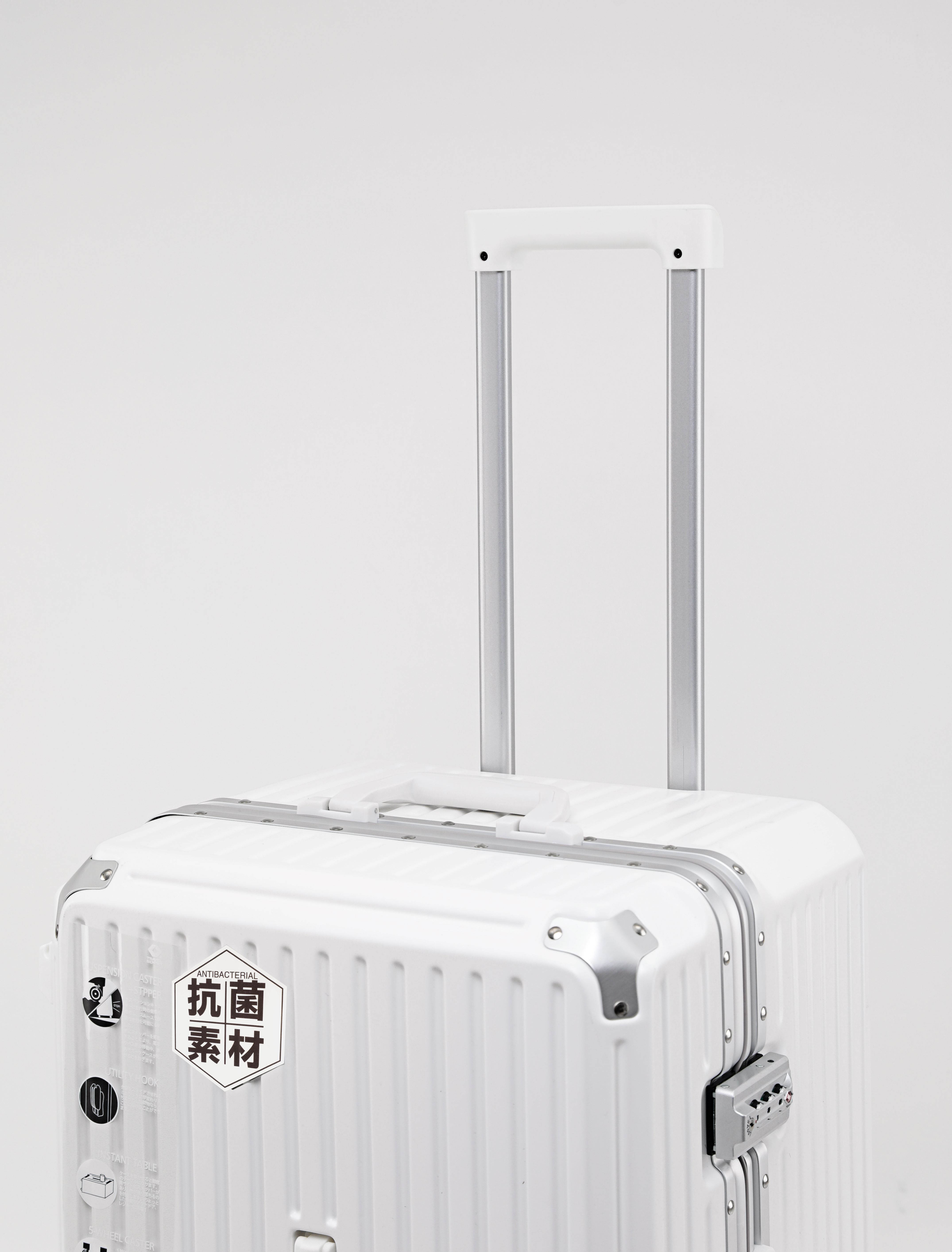 La valise élégante de bagage de chariot à grande capacité de sports d'ABS place avec le support de verre