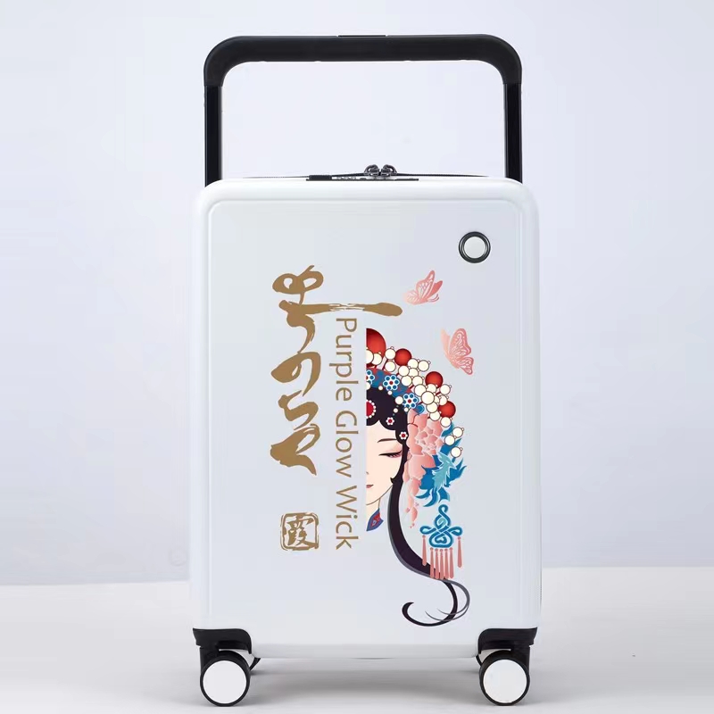 Valise à bagages ABS + PC personnalisée en usine 20 pouces avec chariot large et chargeur USB roues muettes sac de voyage en plein air