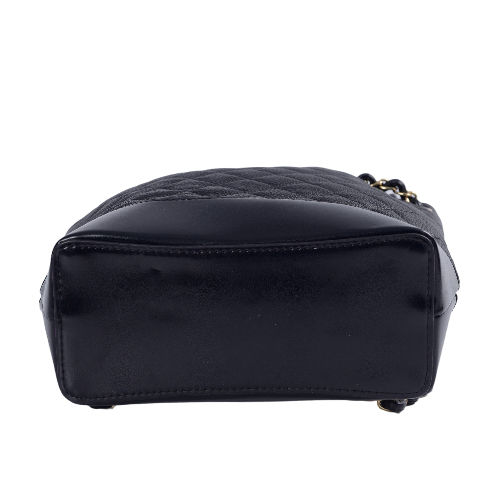 Sac à dos classique pour femmes, chaîne en or noir, sac décontracté en cuir de haute qualité