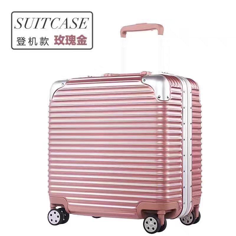 Valise à bagages trolley ABS de 18 pouces avec valise à cadre en aluminium boîtier durable et roulettes pivotantes