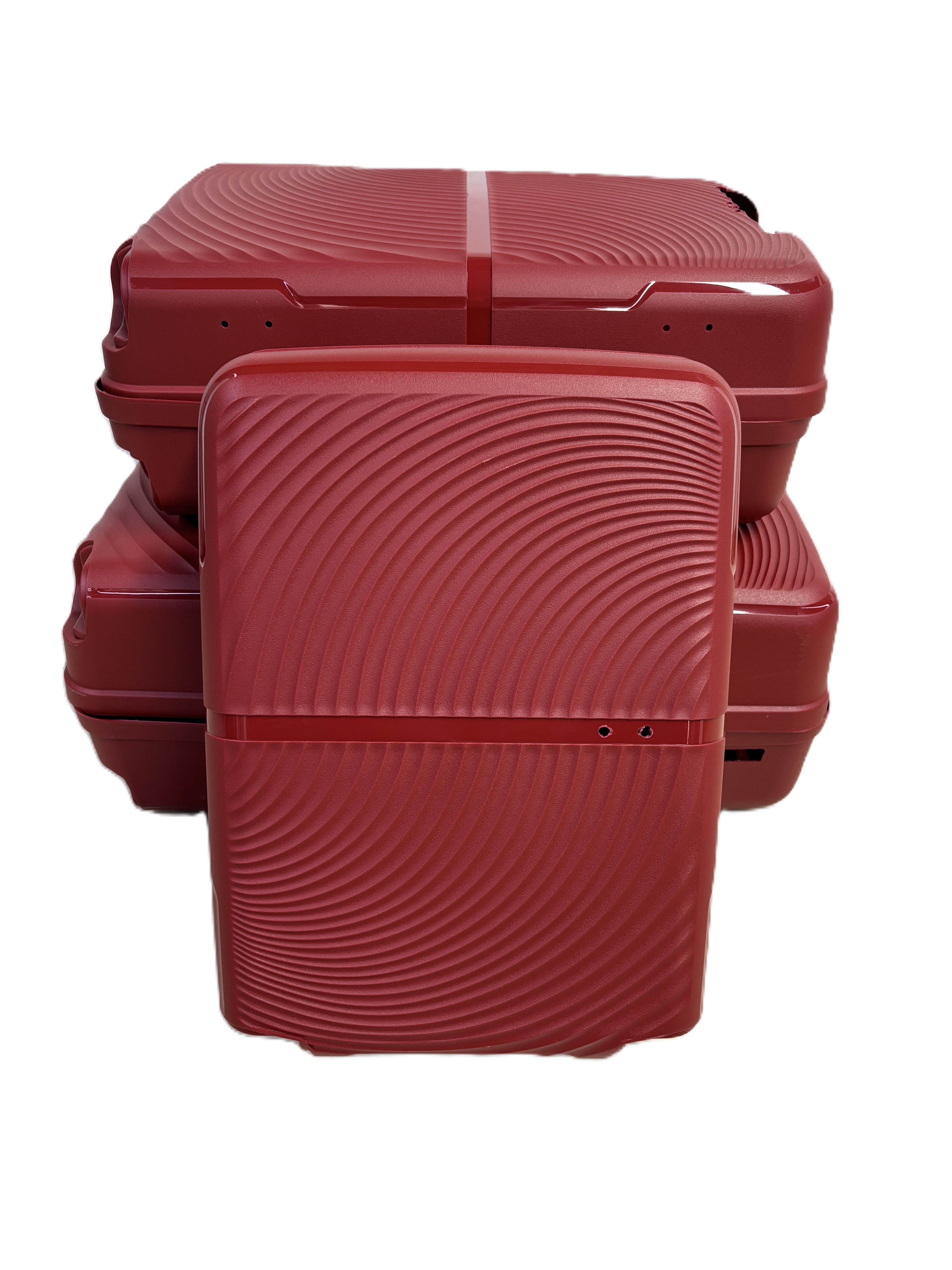 Bagage PP personnalisé, prix bon marché, valise unisexe durable, 12 pièces