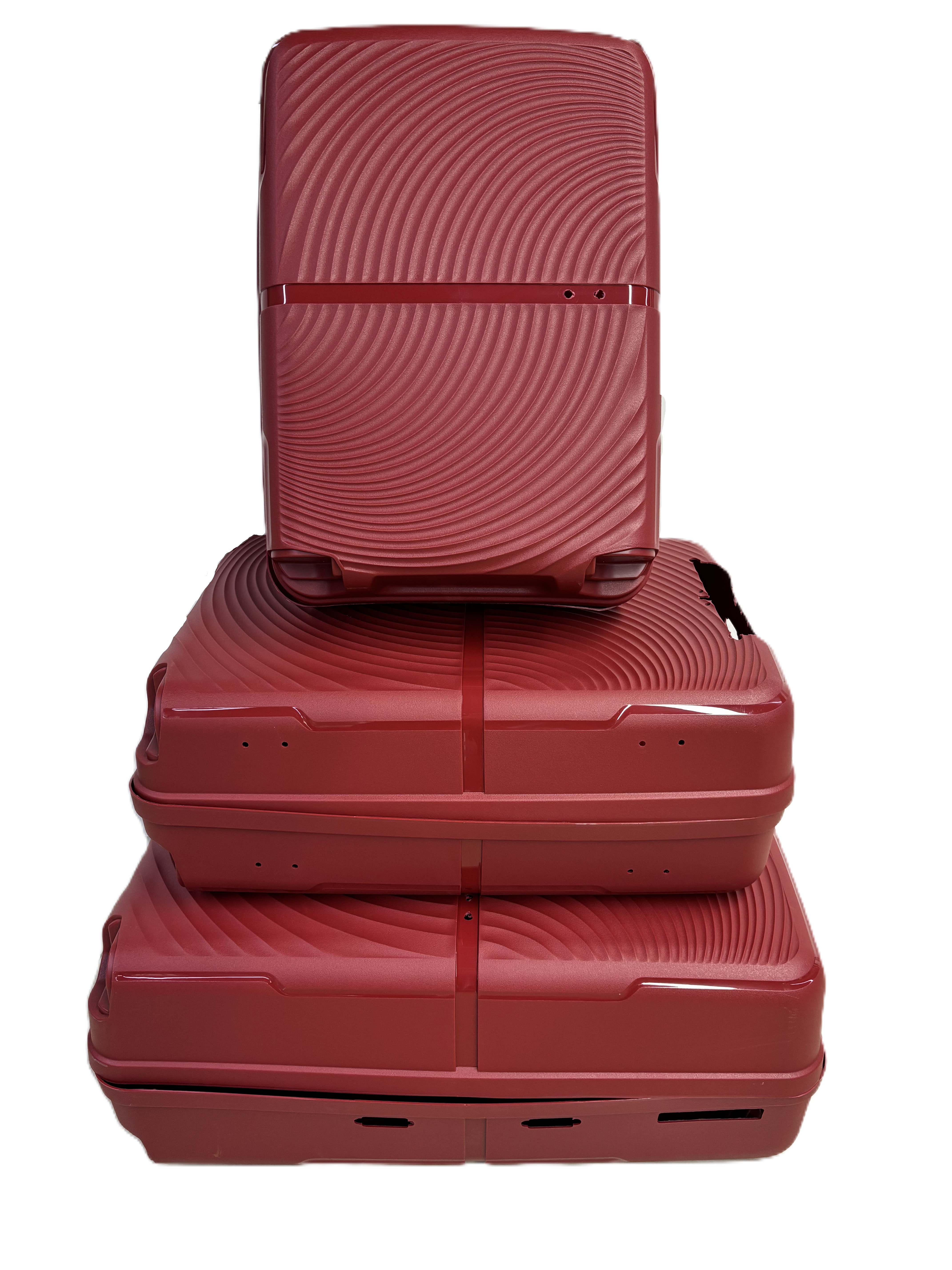Bagage PP personnalisé, prix bon marché, valise unisexe durable, 12 pièces