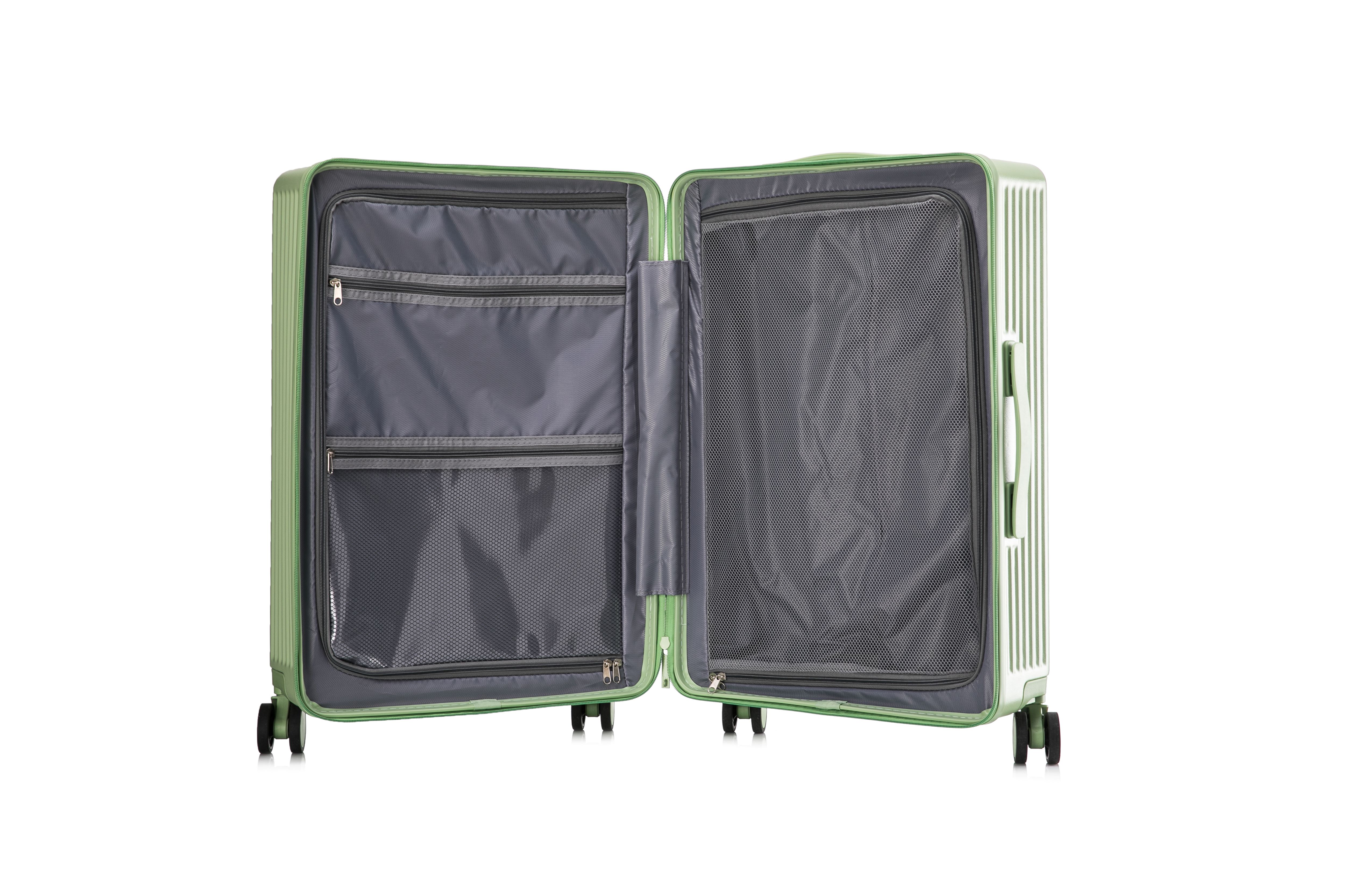 Ensembles de valises à bagages trolley 3 pièces bagages de poche avant multifonctionnels 2 compartiments intérieurs