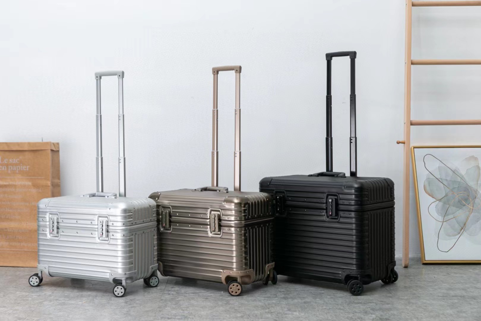 Quels types de matériaux sont disponibles pour choisir pour la valise ?