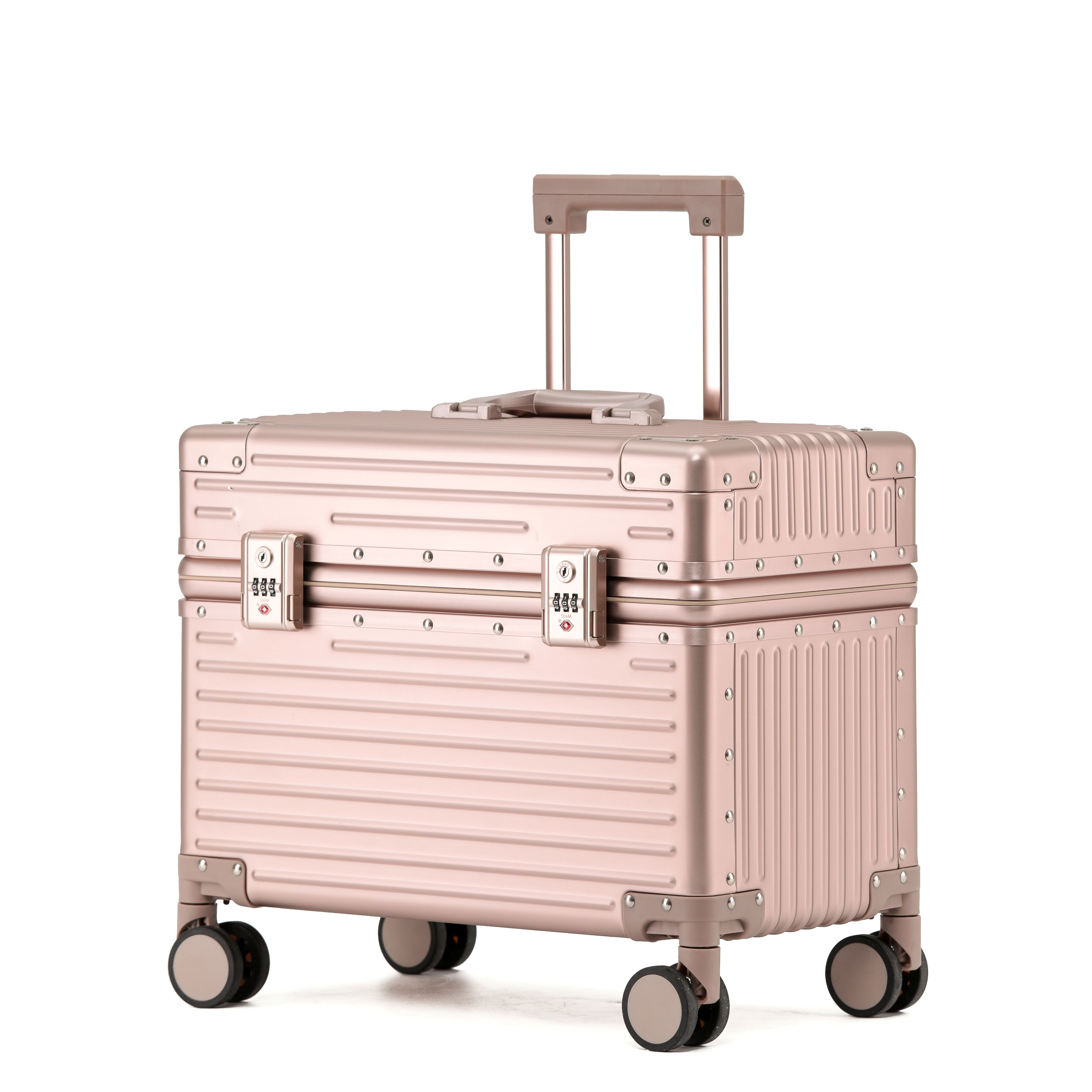 Valise à bagages en alliage de magnésium et d'aluminium Valise d'embarquement haut de gamme de 18 pouces