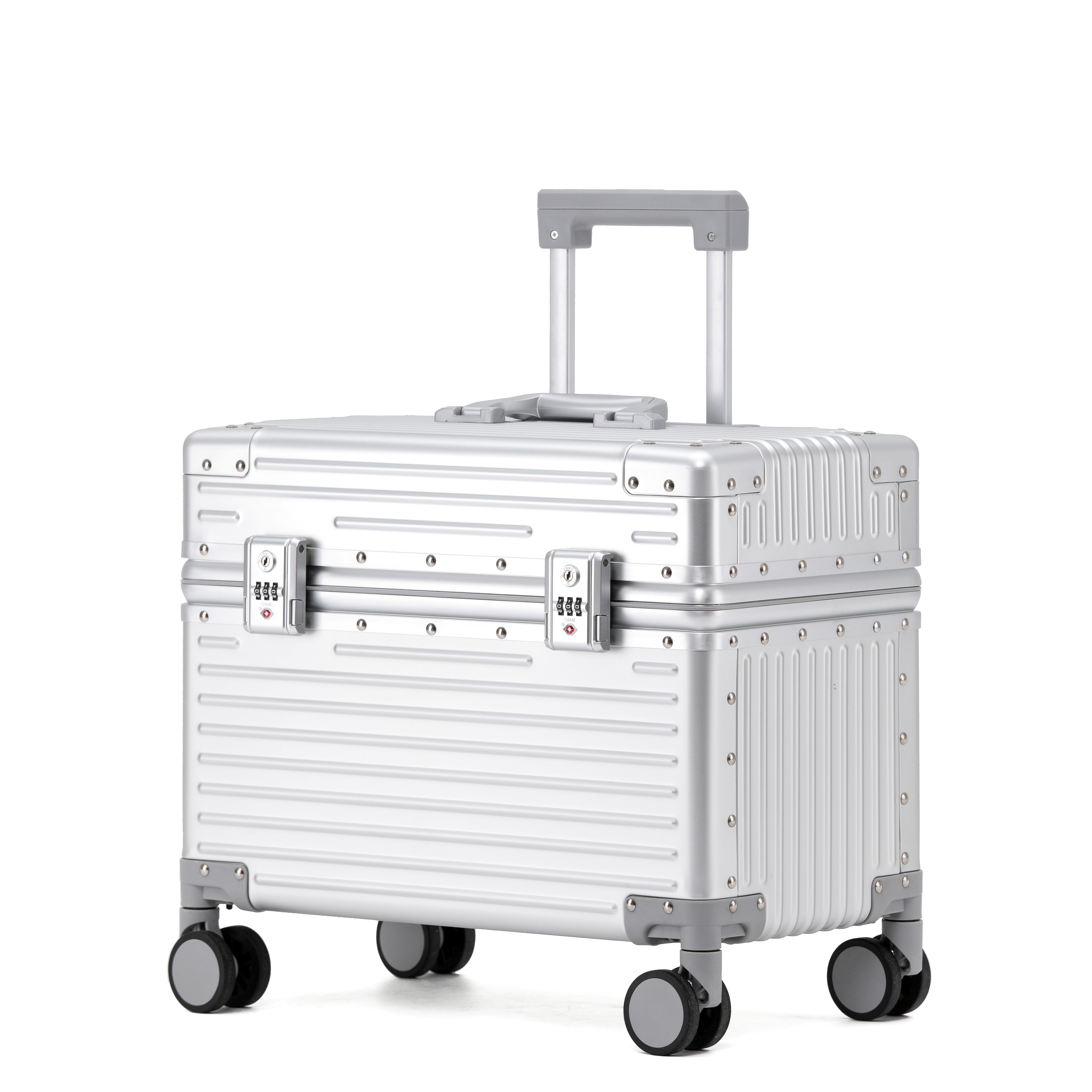 Valise à bagages en métal de haute qualité, approbation d'air de 18/20 pouces, personnalisée en usine