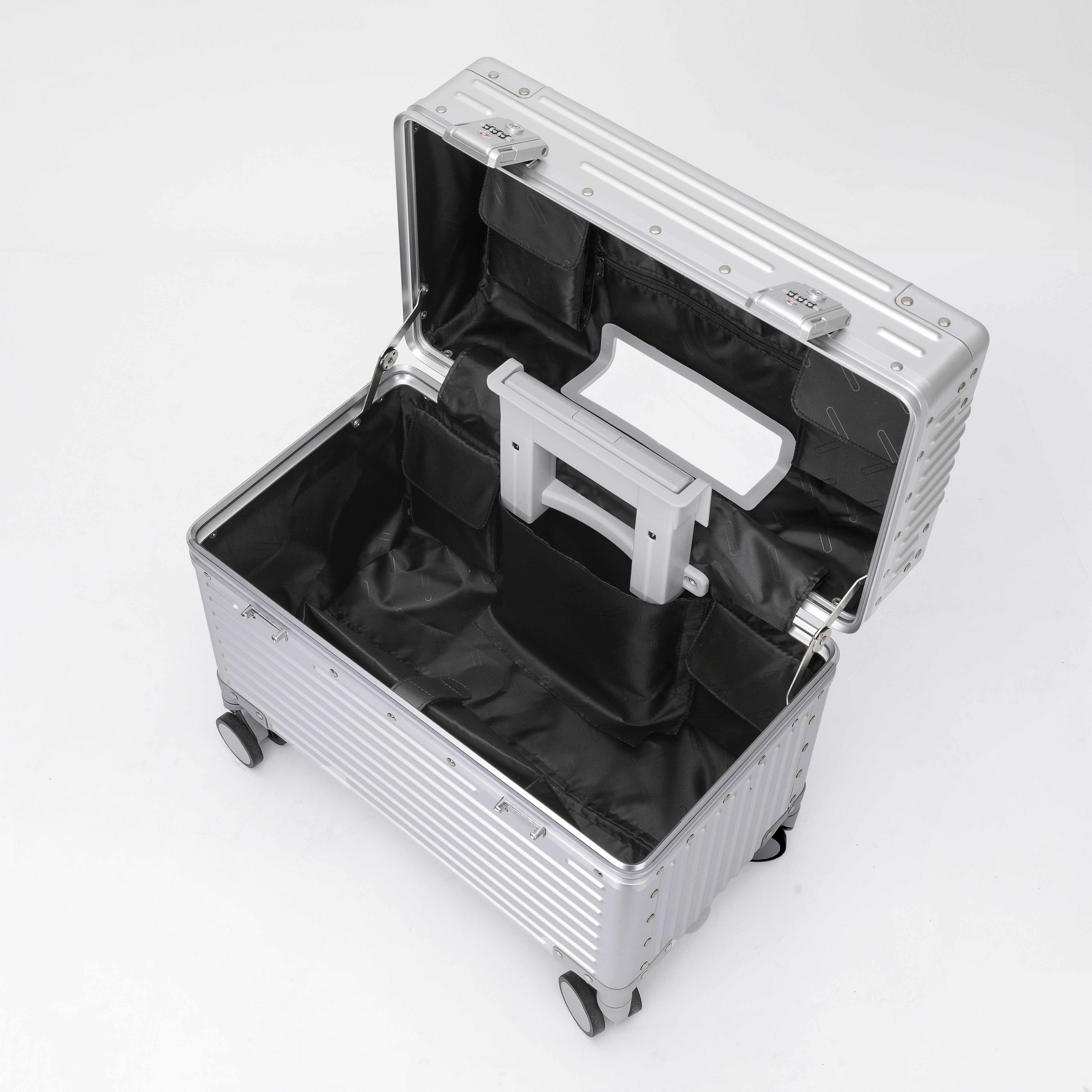 Mode Matel magnésium et aluminium chariot voyage bagages valise multi fonctionnelle poche intérieure