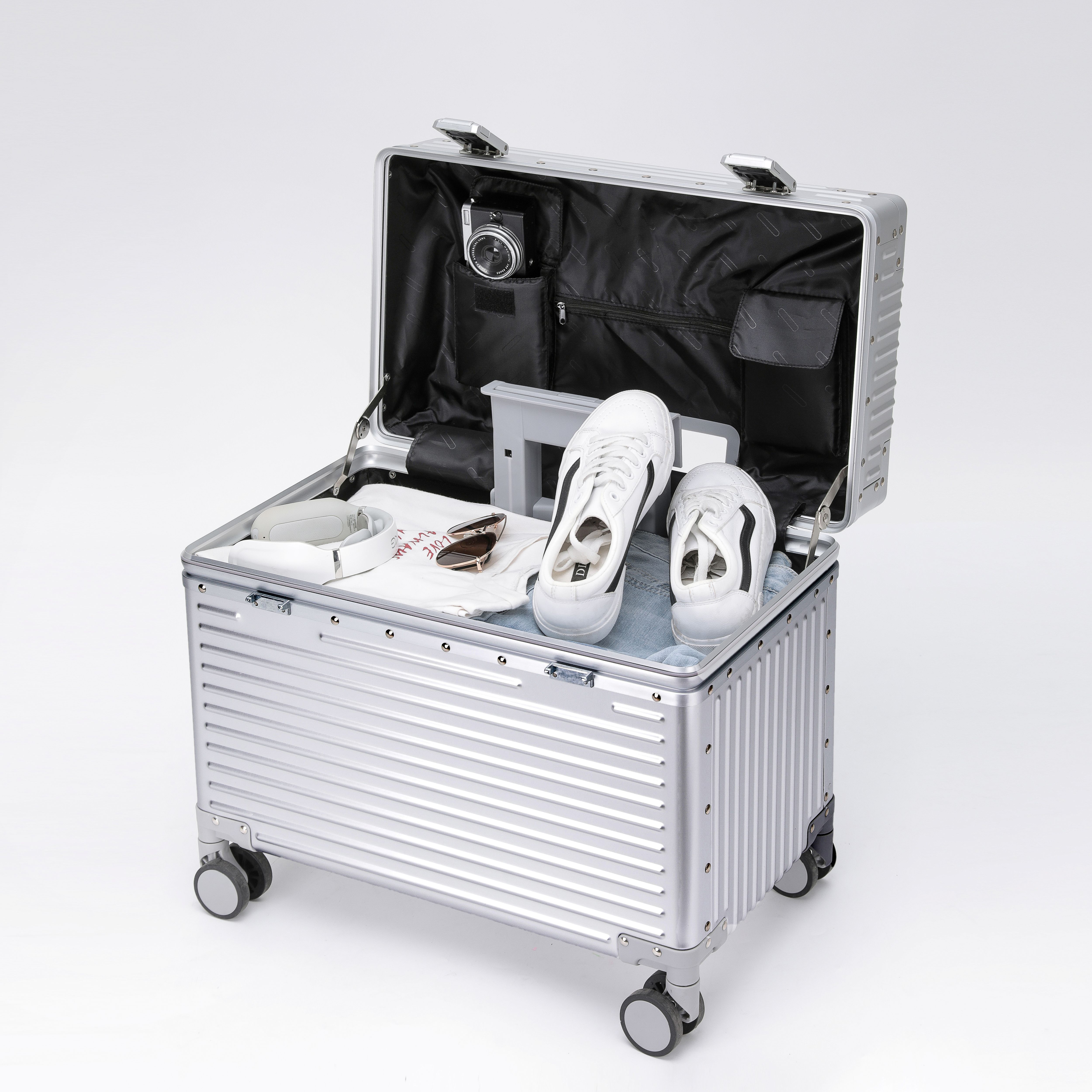 Ensembles de valises à bagages trolley en magnésium et aluminium 2 pièces