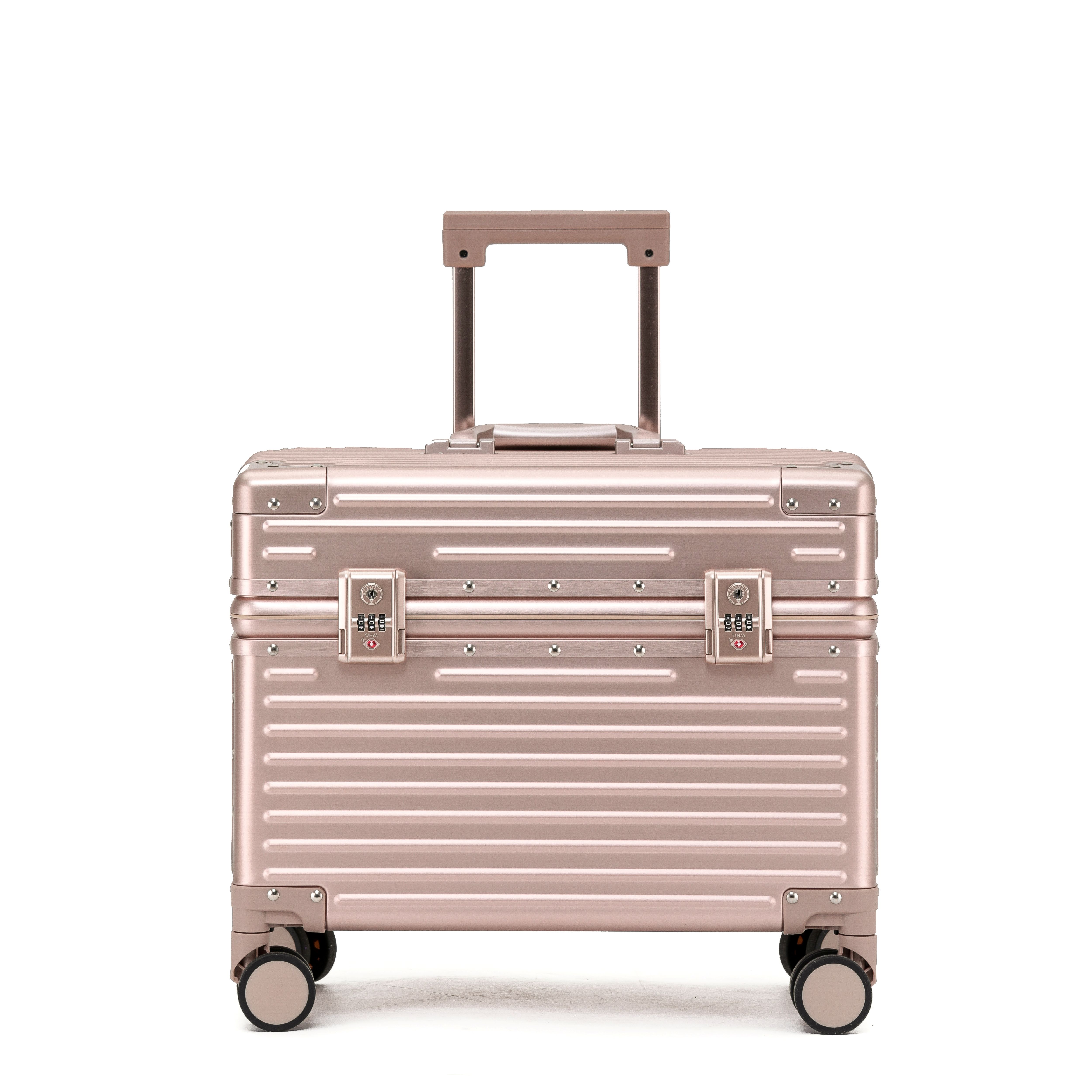 Valise à bagages en alliage de magnésium et d'aluminium Valise d'embarquement haut de gamme de 18 pouces